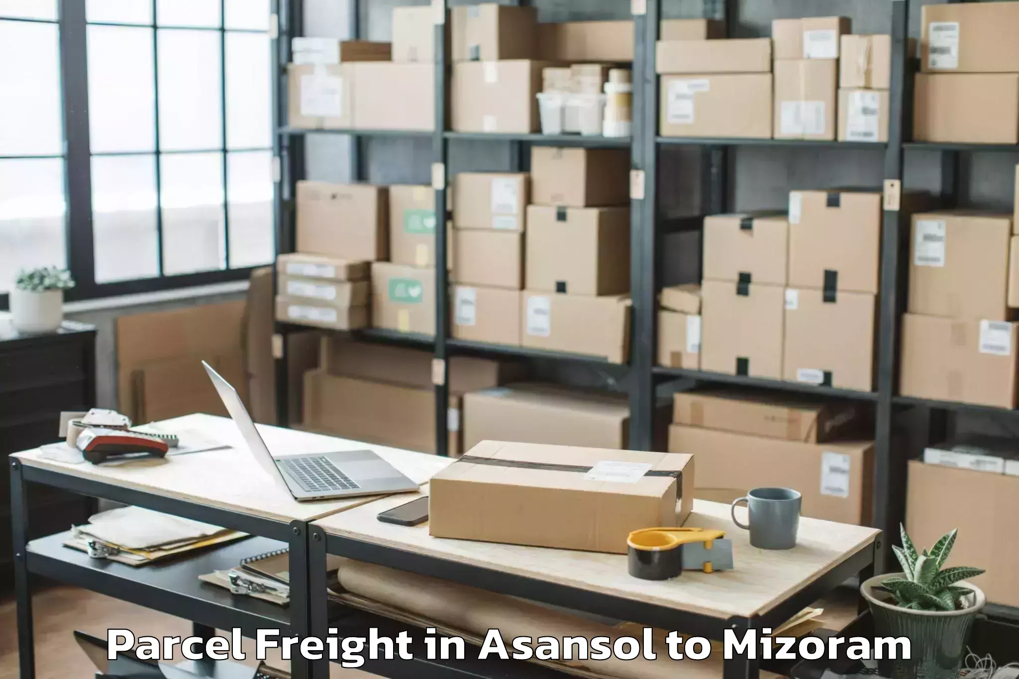 Leading Asansol to Lunglei Parcel Freight Provider